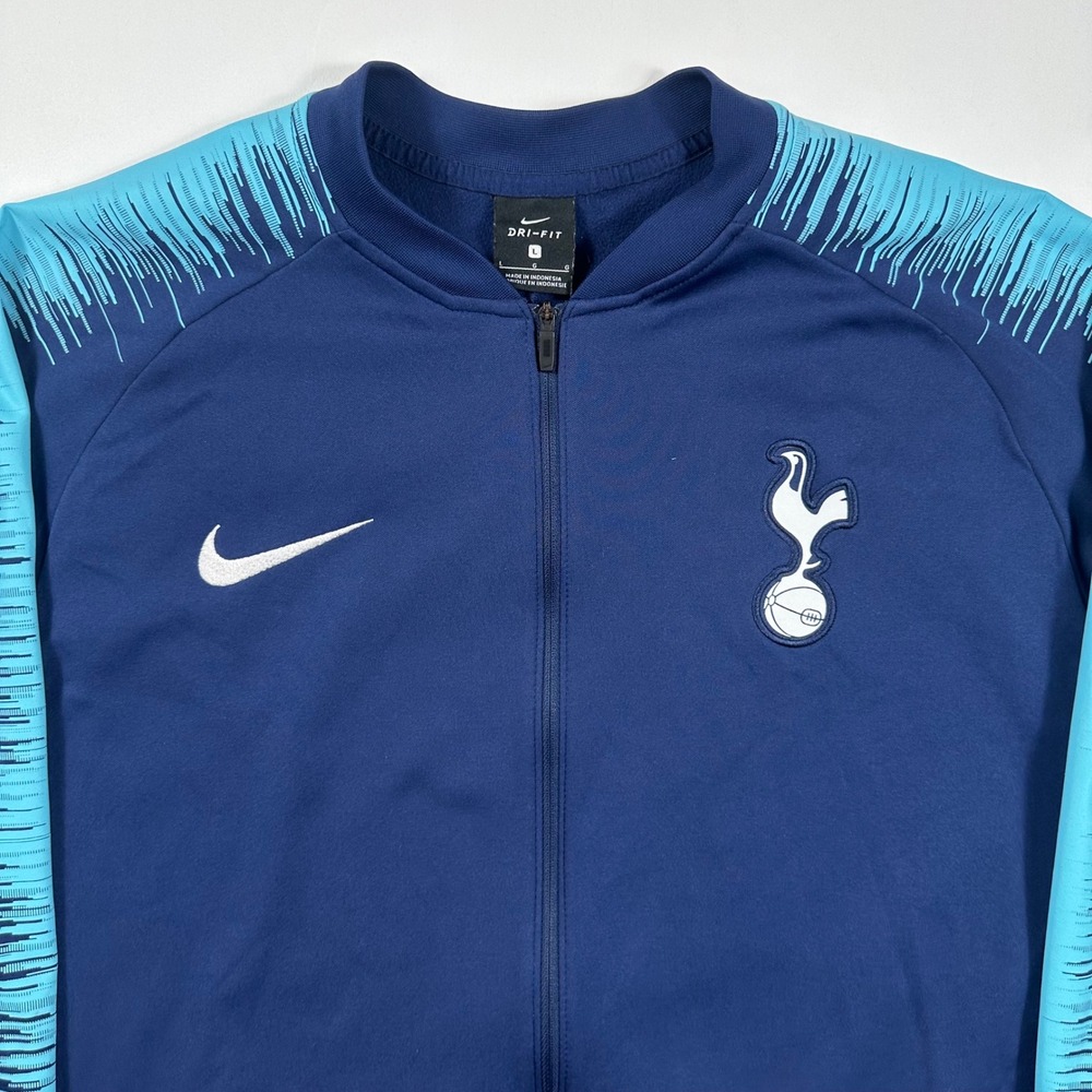 Nike Tottenham Hotspur Track Jacket Mens Large Dri-FIT Full Zip Navy Blue